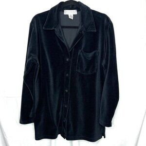 Vintage 90s Corduroy Womens Shirt Jennifer Moore Activewear Long Sleeve Button M